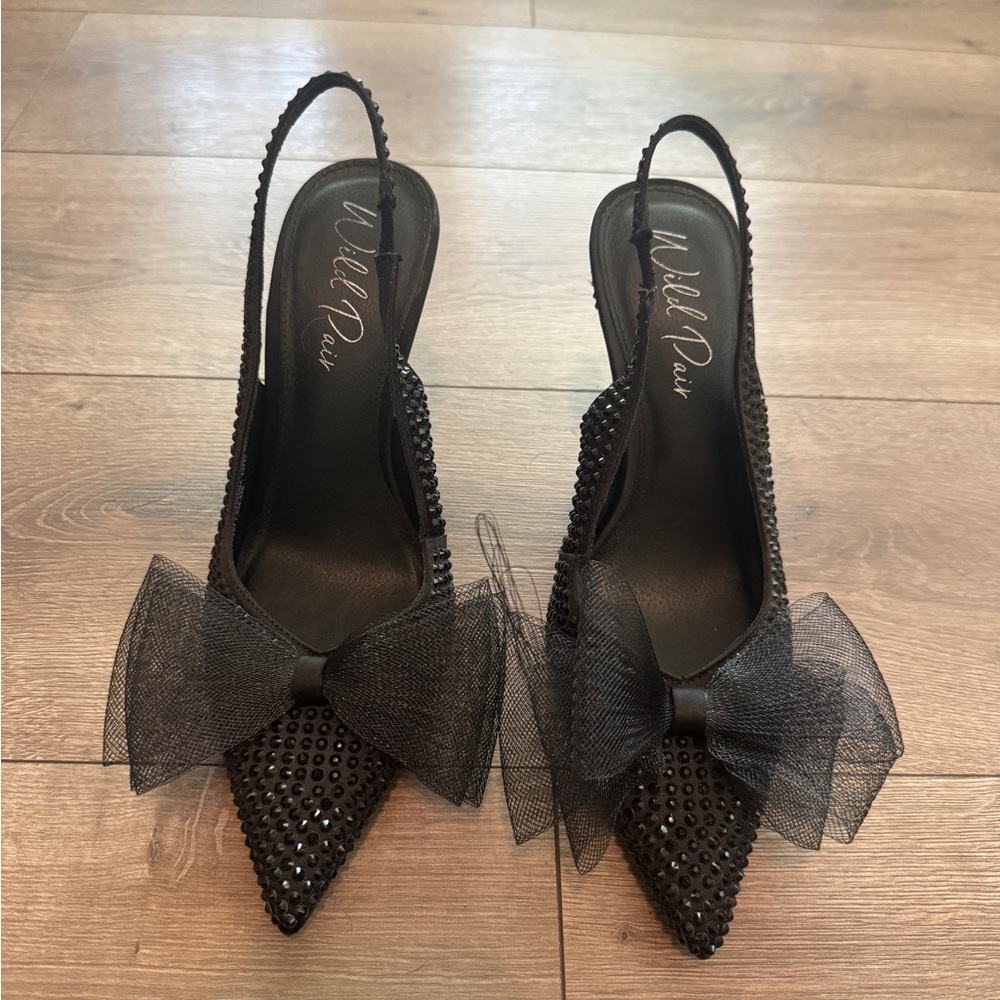 Wild Pair Alegro Slingback Heels with Bow